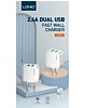 LDNIO A2201 Dual USB-A Wall Charger (5V/3.4A) with USB A-M Cable (3ft) (17W) (Only Ground Shipping)