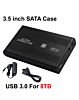 3.5" HDD Metal Case with 12V 2A Adapter USB 3.0 (Only Ground Shipping)