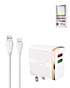 LDNIO A2502Q 3A Dual USB A Wall Charger with USB A-L Non-MFI Cable (3ft) (30W) (Only Ground Shipping)