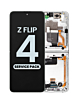 OLED Assembly with Frame for Galaxy Z Flip 4 F721 (SILVER WHITE) (US and International) (Service Pack)