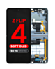 OLED Assembly with Frame for Galaxy Z Flip 4 F721 (BLACK) (US & International) (Aftermarket OLED / 60HZ)