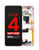 OLED Assembly with Frame for Galaxy Z Flip 4 F721 (PINK GOLD) (US & International) (Aftermarket OLED / 60HZ)