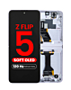 OLED Assembly with Frame for Galaxy Z Flip 5 F731 (LAVENDER) (US & International) (Aftermarket Pro OLED / 120HZ)