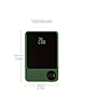 Magnetic Wireless Power Bank with LED Display (GREEN) (10000 mAh) (Only Ground Shipping)