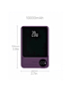 Magnetic Wireless Power Bank with LED Display (PURPLE) (10000 mAh) (Only Ground Shipping)