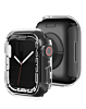 iWatch 45mm Hard PC Bumper Case with Tempered Glass - CLEAR (Only Ground Shipping)