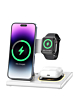 3-in-1 Wireless Charger Stand Fast Charging Station (WHITE) (Only Ground Shipping)