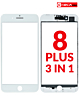 3in1 (Front Glass + Frame + OCA) (2 Pack) (WHITE) for iPhone 8 Plus (G+ Oca Pro)
