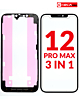 Order the 3in1 Front Glass + Frame + OCA Premium for iPhone 12 Pro Max G+ Oca Pro.






