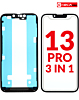 Order the 3in1 Front Glass + Frame + OCA Premium for iPhone 13 Pro G+ Oca Pro.
