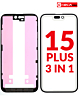 Buy the 3-in-1 front glass, frame, and OCA premium set for iPhone 15 Plus — G+ OCA Pro.
