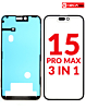 Grab the wholesale deals on the 3-in-1 front glass with frame and OCA in premium quality for iPhone 15 Pro Max, G Plus OCA Pro.