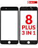 3in1 (Front Glass + Frame + OCA) (Premium) (2 Pack) (BLACK) for iPhone 8 Plus (G+ Oca Pro)