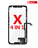 Order the 4-in-1 set for iPhone X, which includes Front Glass, Frame, Long Touch, and OCA – G+ Oca Pro.

