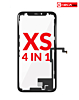 Order the 4-in-1 for iPhone XS with front glass, frame, long touch, and G+ OCA Pro.