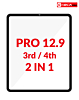 G+Oca Pro iPad Pro 12.9 3rd / 4th Generation Front Glass with OCA (2in1) (BLACK)