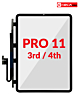 G+Oca Pro for iPad Pro 11" 3rd Gen (2021) / iPad Pro 11" 4th Gen (2022) Touch Screen Digitizer (BLACK) (Premium)