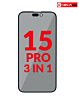 Order the 3in1 set for iPhone 15 Pro with front glass, polarizer film, and OCA.
