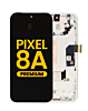 OLED Assembly with Frame (with Finger Print Sensor) for Google Pixel 8A (PORCELAIN) (Premium)