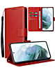 Leather Wallet Case with Card Slot - RED for Google Pixel 9A (Only Ground Shipping)