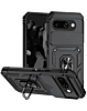 Dual Layers Hybrid Case with Metal Ring And Camera Protector - BLACK Google Pixel 9A (Only Ground Shipping)