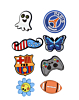 Fashion Charms Set for Handle Cases (8 Piece Set) - BOY 3 (Only Ground Shipping)