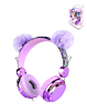POM POM Kids Wired Headphones with Microphone (PURPLE) (Only Ground Shipping)