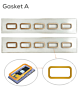 i2C Optical Mirror Original Rubber Replacement Gasket with Adhesive (5 Pcs Type A) (Not Returnable)