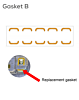 i2C Optical Mirror Original Rubber Replacement Gasket with Adhesive (5 Pcs Type B) (Not Returnable)