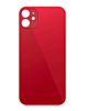Stock up on the Back Glass with a bigger camera hole for iPhone 11, no logo, in red.