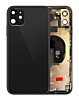 Purchase the Back Housing Frame with small components pre-installed for iPhone 11, no logo, in black.