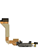 Charging Port Flex Cable for iPhone 4 GSM (BLACK) (Premium)