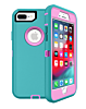 Heavy Duty Case for iPhone 8P / 7P (LIGHT TEAL & PINK) (Only Ground Shipping)