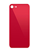 Purchase the red back glass with a bigger camera hole for iPhone 8 and SE 2020 – no logo.


