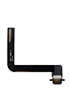Charging Port Flex Cable for iPad 6 (2018) / iPad 5 (2017) / Air 1 (Soldering Required) (BLACK) (Premium)