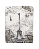 Old Style Notebook Design Case - Eiffel Tower for iPad Air 11 2024 / 10 2022 (10.9") / Air 4 / Air 5 / Pro 11 (1st / 2nd / 3rd / 4th) (Only Ground Shipping)