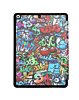 Old Style Notebook Design Case - Graffiti for iPad Air 11 2024 / 10 2022 (10.9") / Air 4 / Air 5 / Pro 11 (1st / 2nd / 3rd / 4th) (Only Ground Shipping)