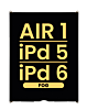 LCD Assembly for iPad 5 (2017) / iPad 6 (2018) / iPad Air 1 (Premium / FOG)