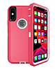 Heavy Duty Case for iPhone X / XS (HOT PINK & WHITE) (Only Ground Shipping)