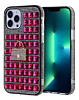 Crystal Stones Case with Five Adornment - HOT PINK for iPhone 8P / 7P (Only Ground Shipping)