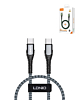 LDNIO LC101 USB C-C Fast Charging Data Cable (GRAY) (3ft) (68W) (Only Ground Shipping)