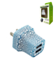 LED Light Up 2 x USB-A Port Wall Charger Power Adapter (BLUE) (10W) (Only Ground Shipping)