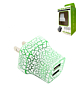 LED Light Up 2 x USB-A Port Wall Charger Power Adapter (GREEN) (10W) (Only Ground Shipping)