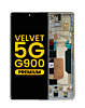 OLED Assembly with Frame for LG Velvet 5G G900 (Not Compatible With Verizon UW Model) (SILVER) (Premium)
