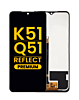 LCD Assembly without Frame for LG K51 / Q51 / Reflect (BLACK) (Premium)