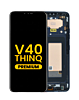 OLED Assembly with Frame for LG V40 ThinQ (V405) (BLACK) (Premium)