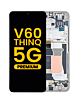 OLED Assembly with Frame for LG V60 ThinQ 5G UW (V605) (Not Compatible with Verizon UW Model) (SILVER) (Premium)