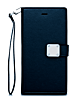 Elegant Leather Wallet Case - DARK BLUE for iPhone 12 Mini (Only Ground Shipping)