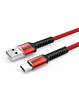 LDNIO LS63 USB A-C Braided Charging Data Cable (RED) (3ft) (12W) (Only Ground Shipping)