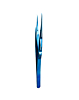 LuoWei Ultra Lightweight High Precision Titanium Alloy Tweezers Non-Slip - Curved (BLUE) (Not Returnable)